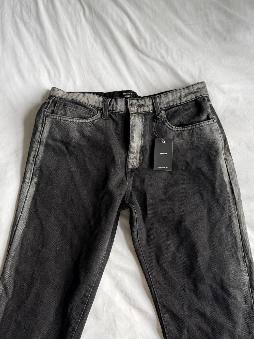 Forever 21 Black Washed Jeans